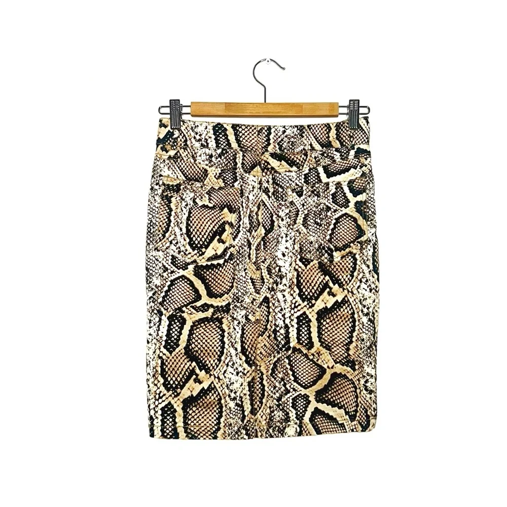 Zara | Snake Print Pencil Skirt - Picture 2 of 4